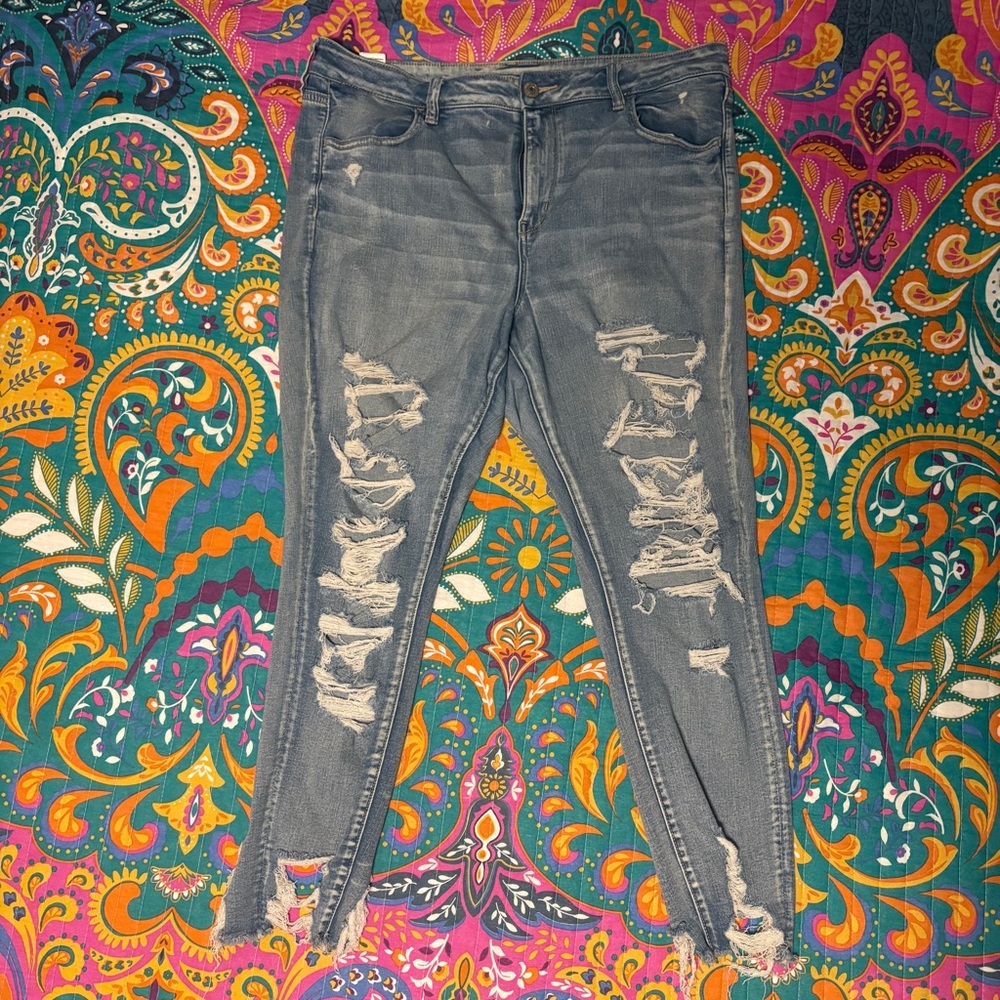 American Eagle Outfitters Ripped Hi-Rise Jeggings